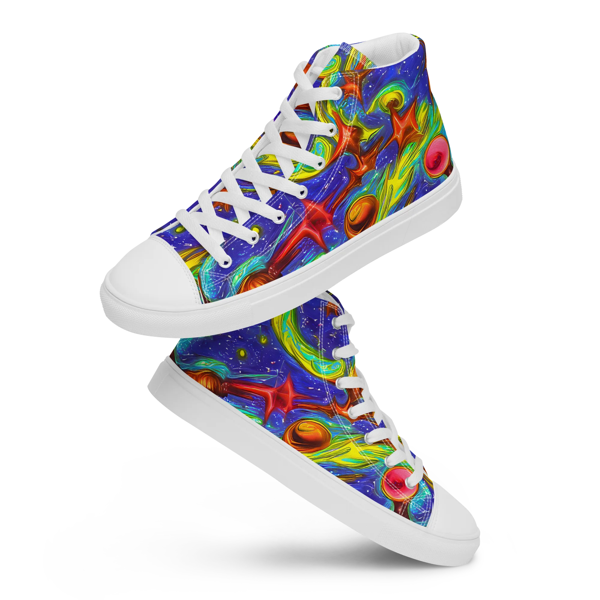 Starstorm on Men's High Top Canvas Shoes — Front