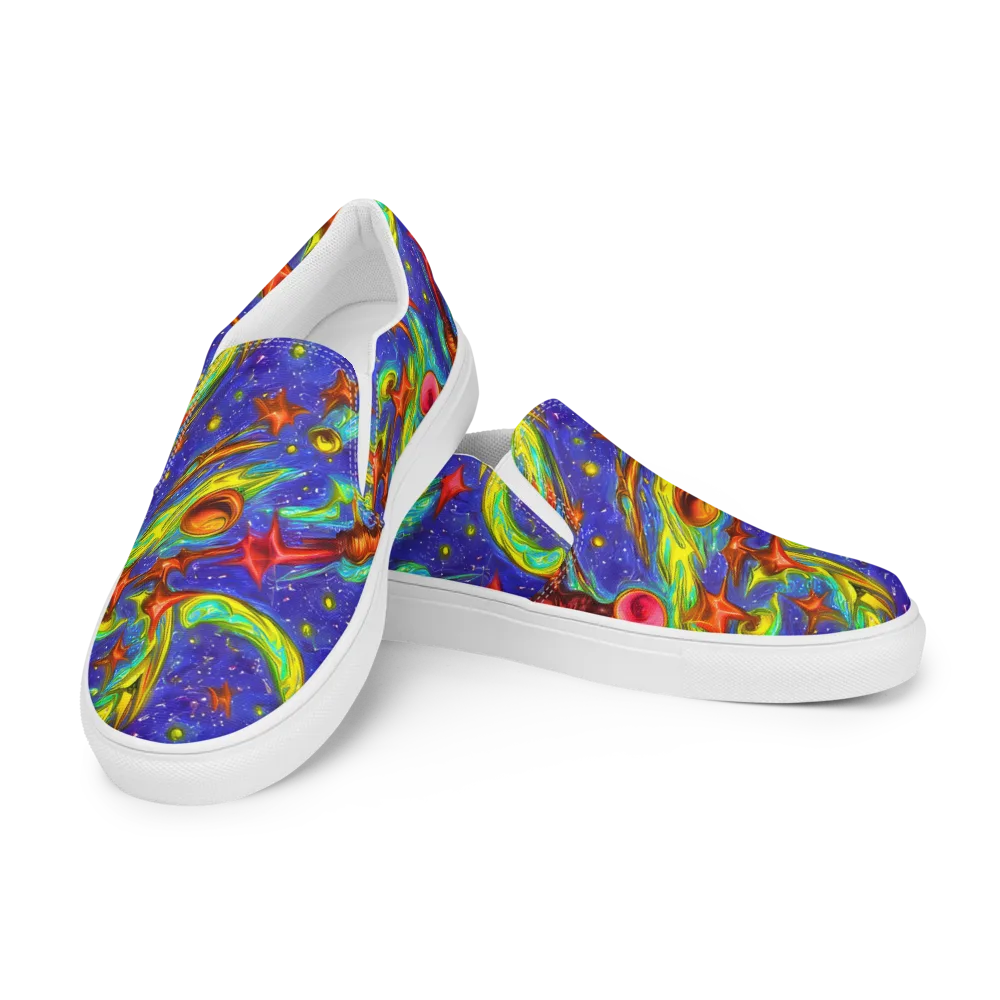 Starstorm on Men's Slip-On Canvas Shoes — Left Front