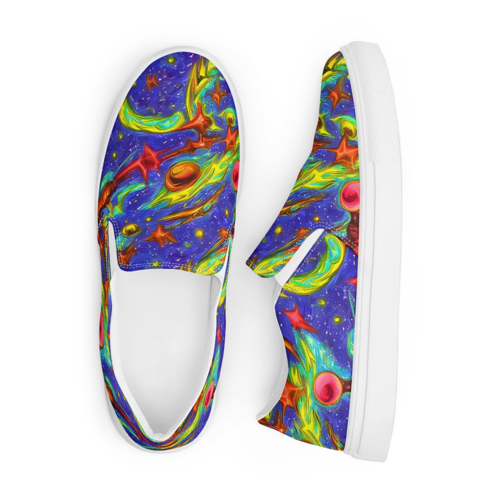 Starstorm on Men's Slip-On Canvas Shoes — Front