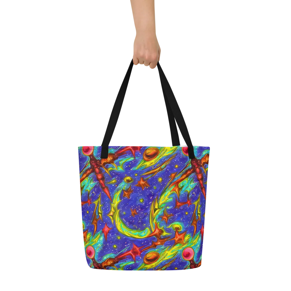 Starstorm on Large Tote Bag W/ Pocket — Front