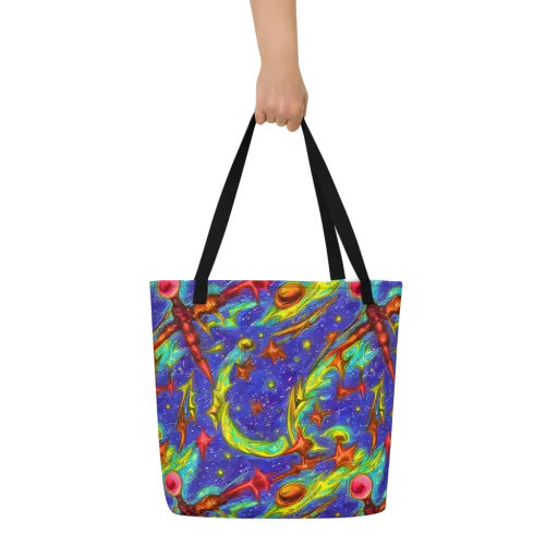 Starstorm on a Large Tote Bag W/ Pocket