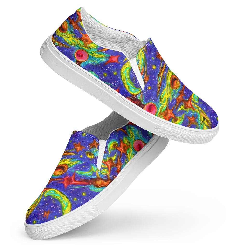 Starstorm on Women's Slip-On Canvas Shoes — Front
