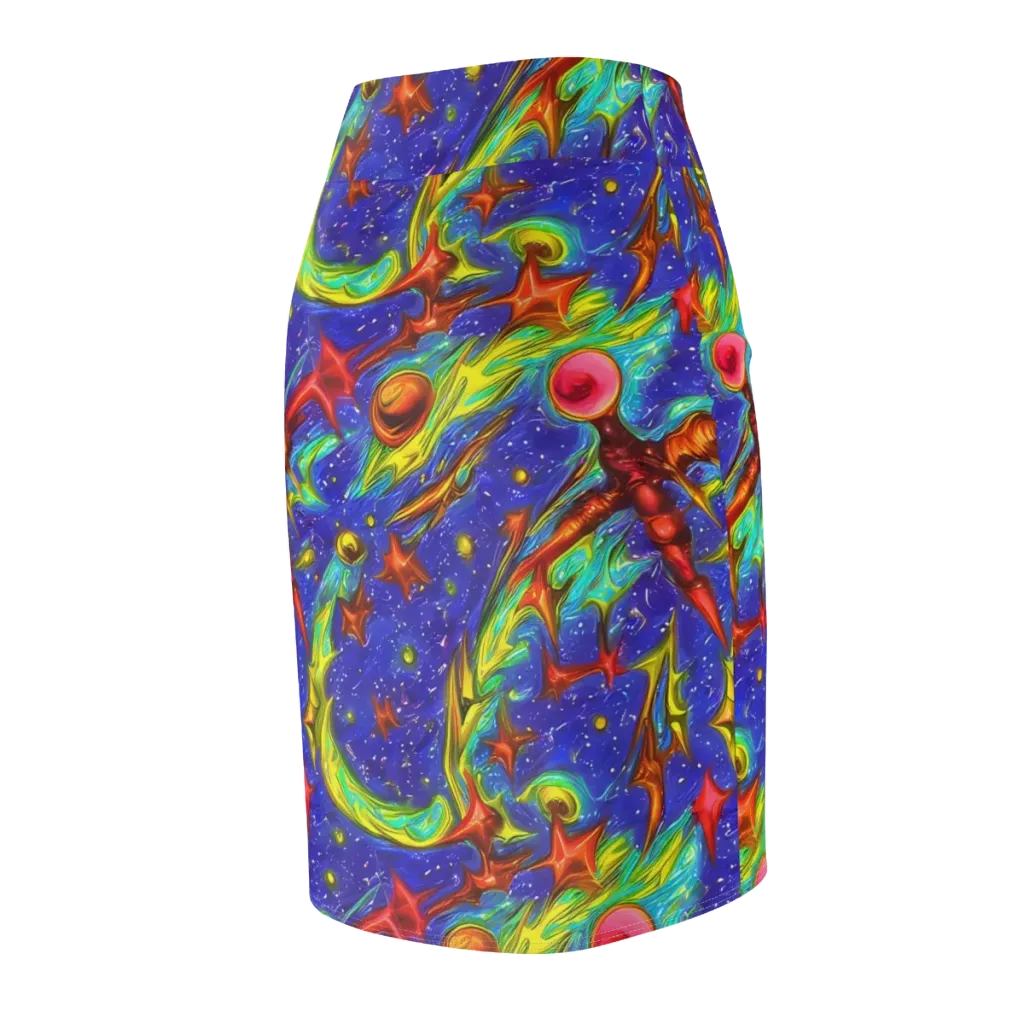 Starstorm on Pencil Skirt — Back Side