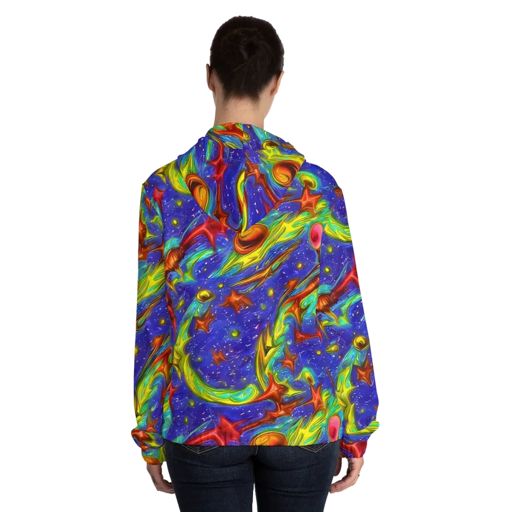 Starstorm on Women's Full-Zip Hoodie — Back On Person