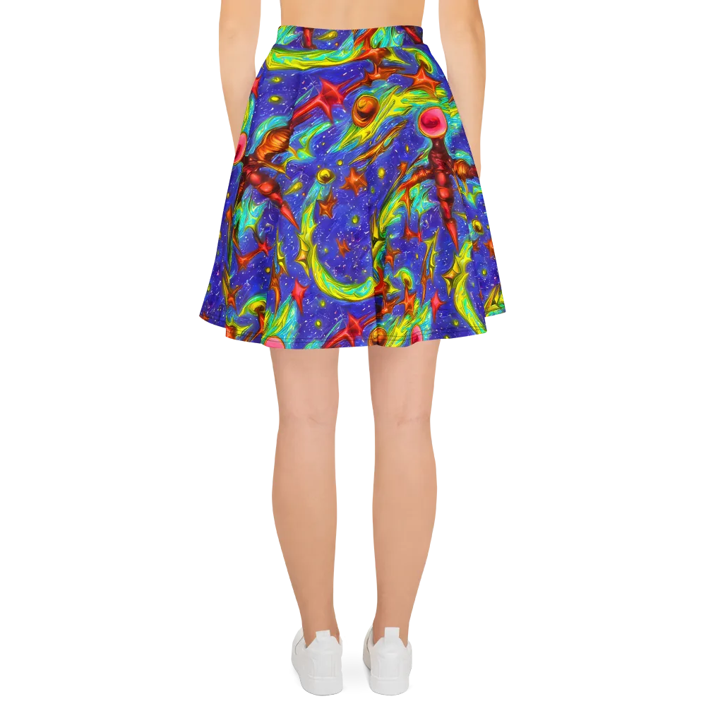 Starstorm on Skater Skirt — Back