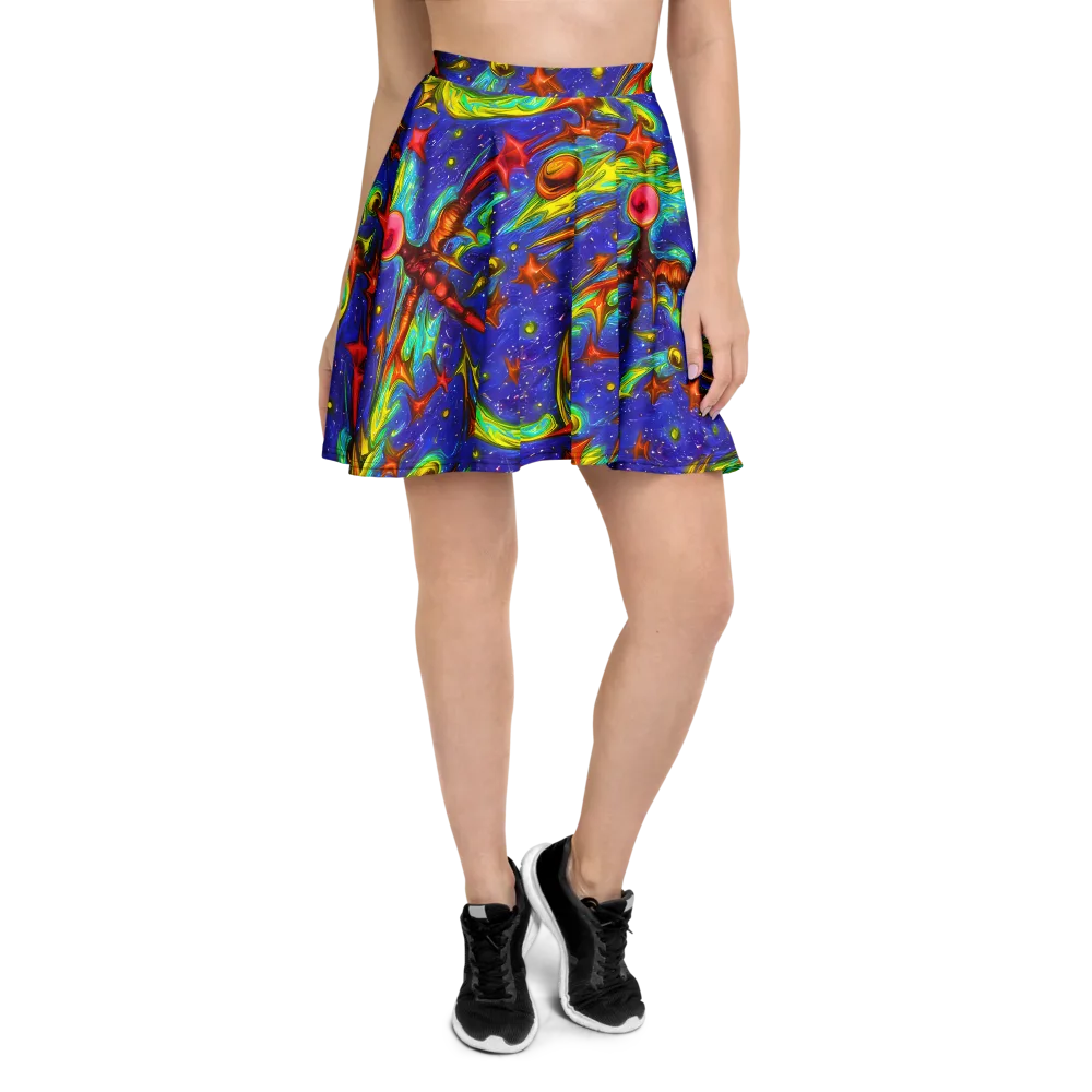 Starstorm on Skater Skirt — Front