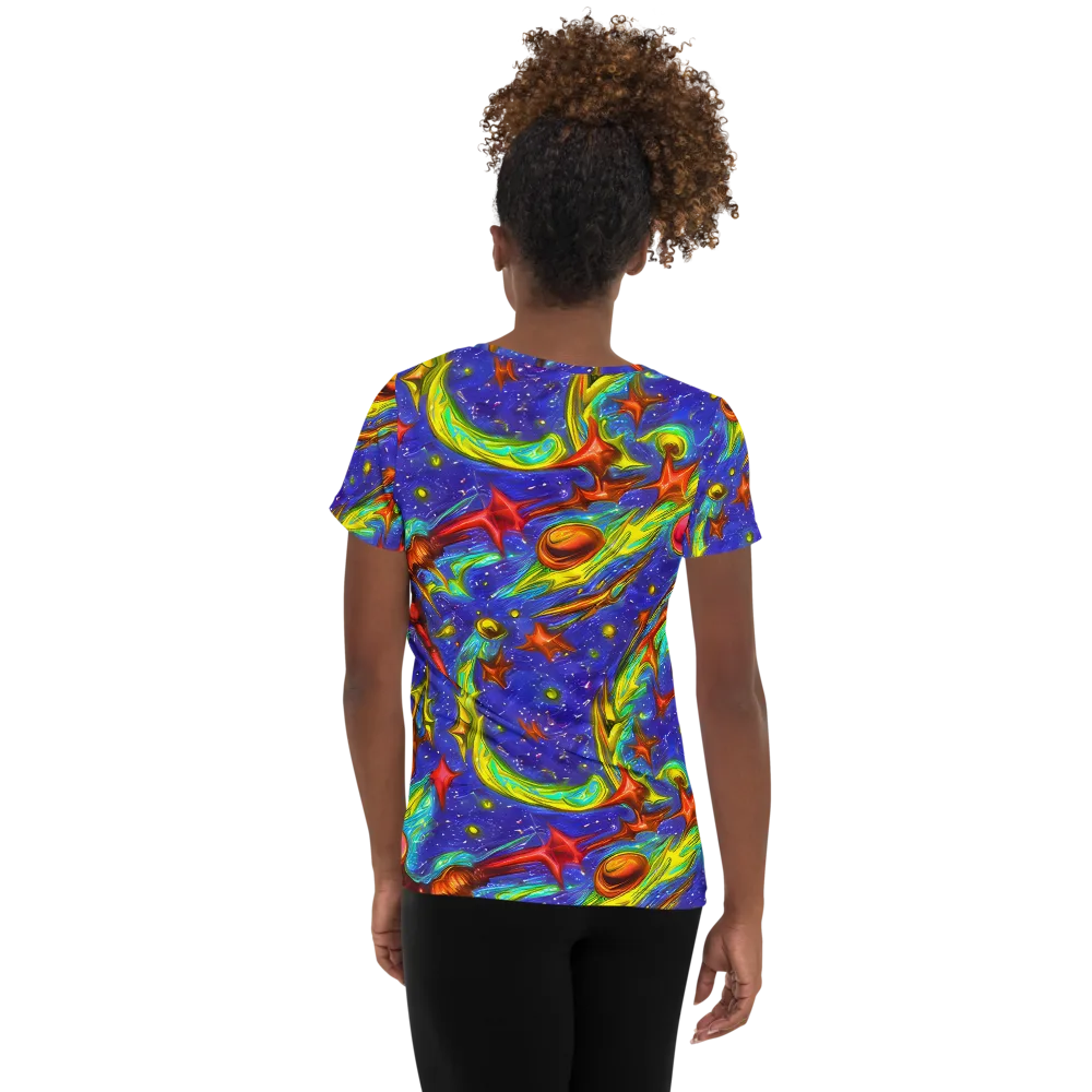 Starstorm on Women's Athletic T-Shirt — Back