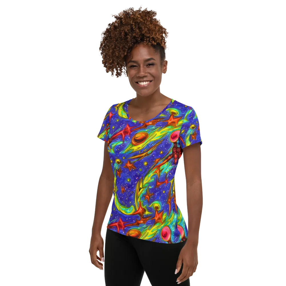 Starstorm on Women's Athletic T-Shirt — Left