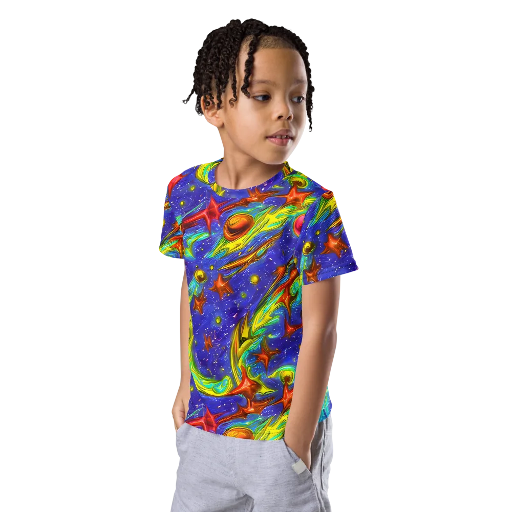 Starstorm on Kids Crew Neck T-Shirt — Left Front