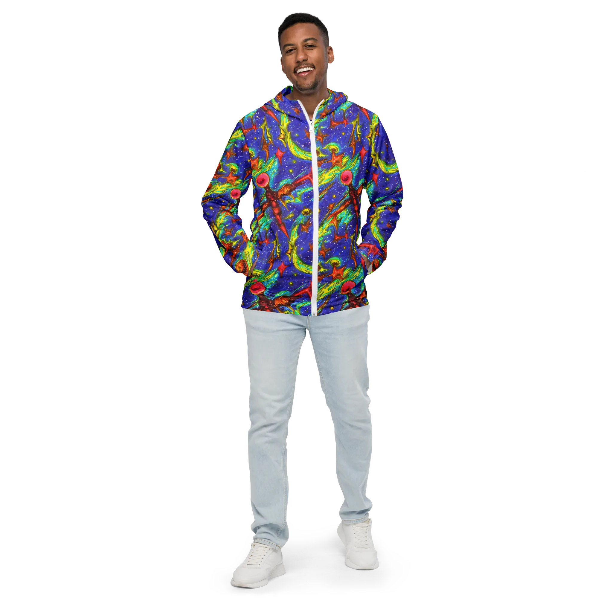 Starstorm on Men's Windbreaker — Front