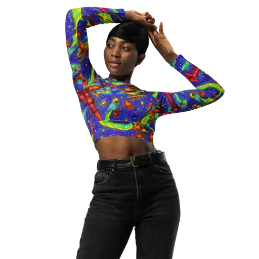 Starstorm on a Long Sleeve Crop Top