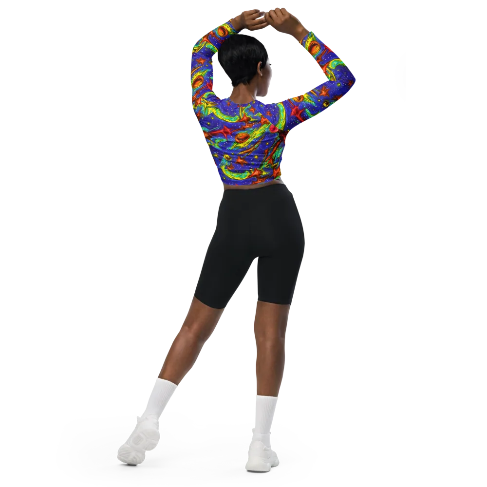 Starstorm on Long Sleeve Crop Top — Back