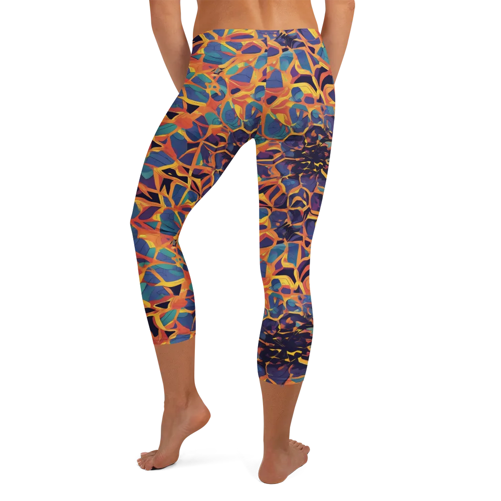 Saffron Circuit on Capri Leggings — Back