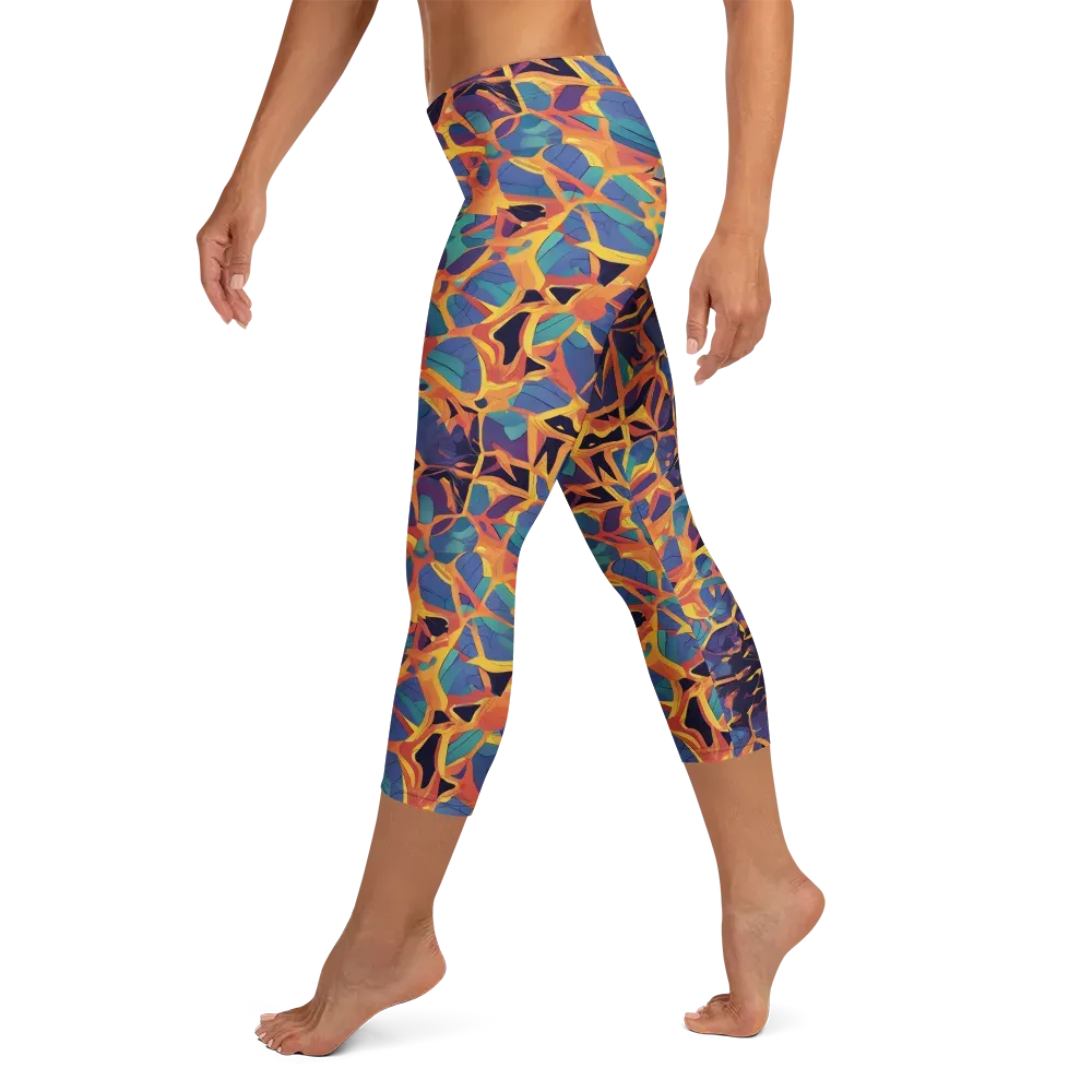 Saffron Circuit on Capri Leggings — Left