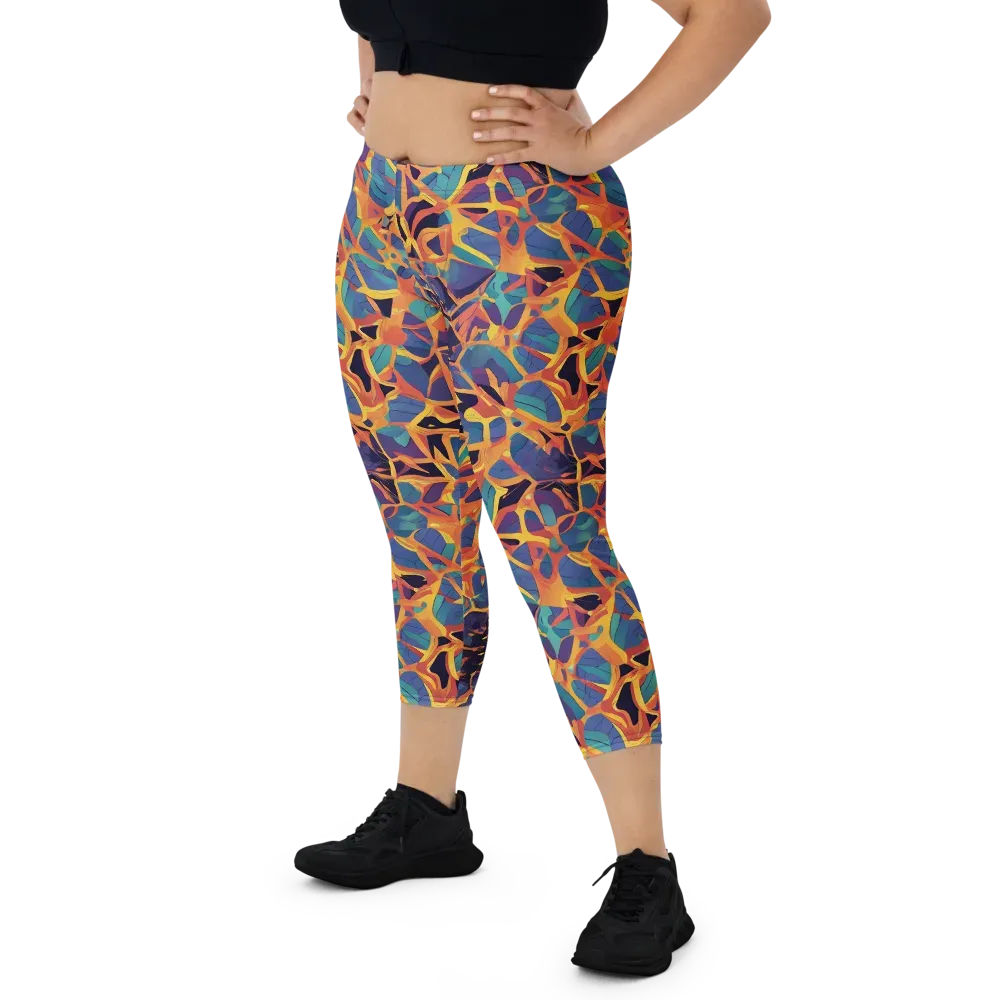 Saffron Circuit on Capri Leggings — Front
