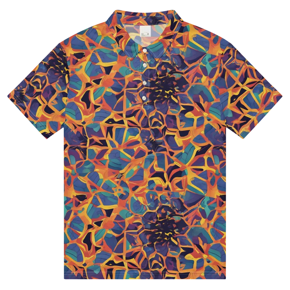 Saffron Circuit on Men's Slim Fit Polo Shirt — Front
