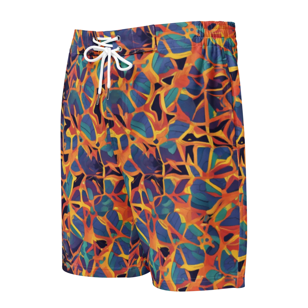 Saffron Circuit on Men's Board Shorts — Front