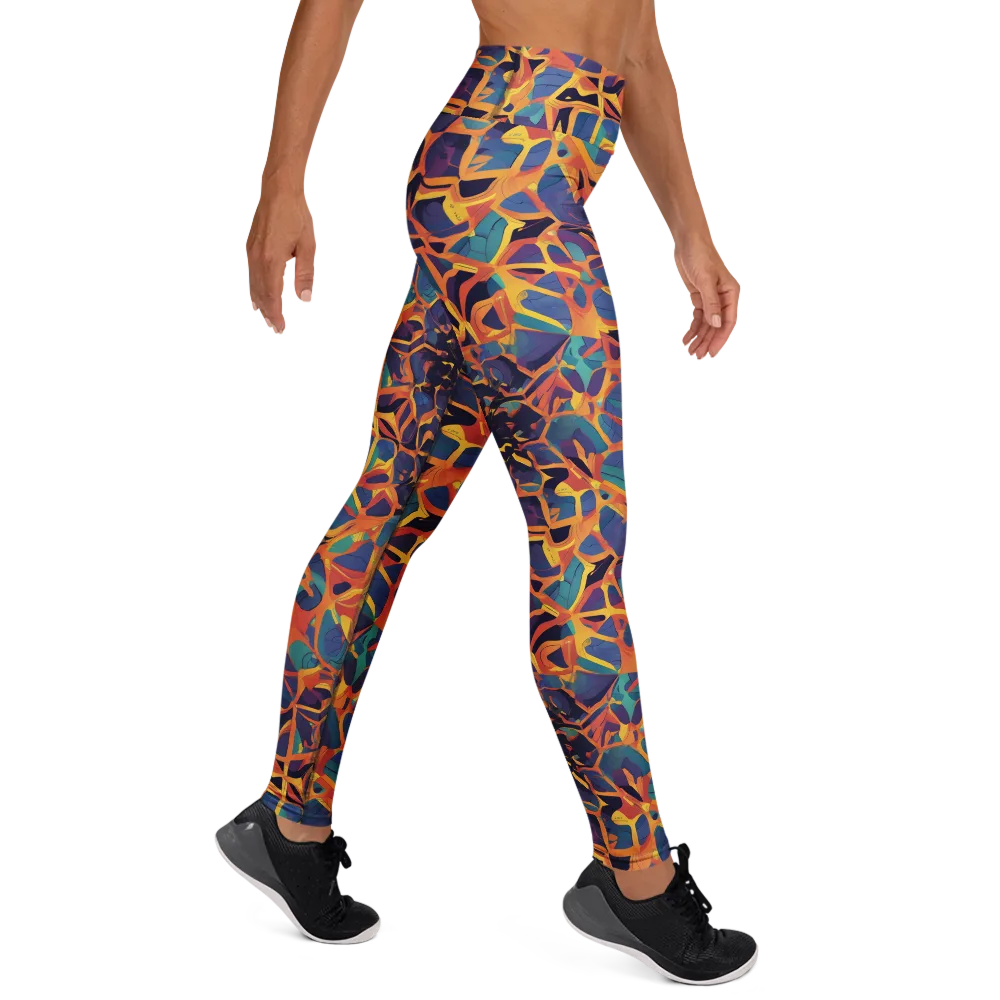 Saffron Circuit on Yoga Leggings — Right