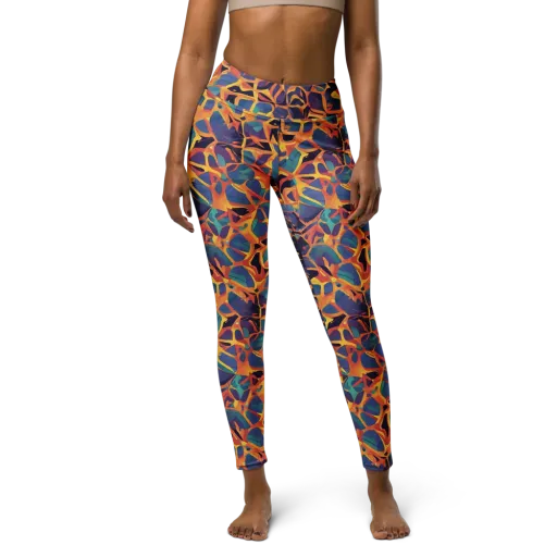 Saffron Circuit on a Yoga Leggings