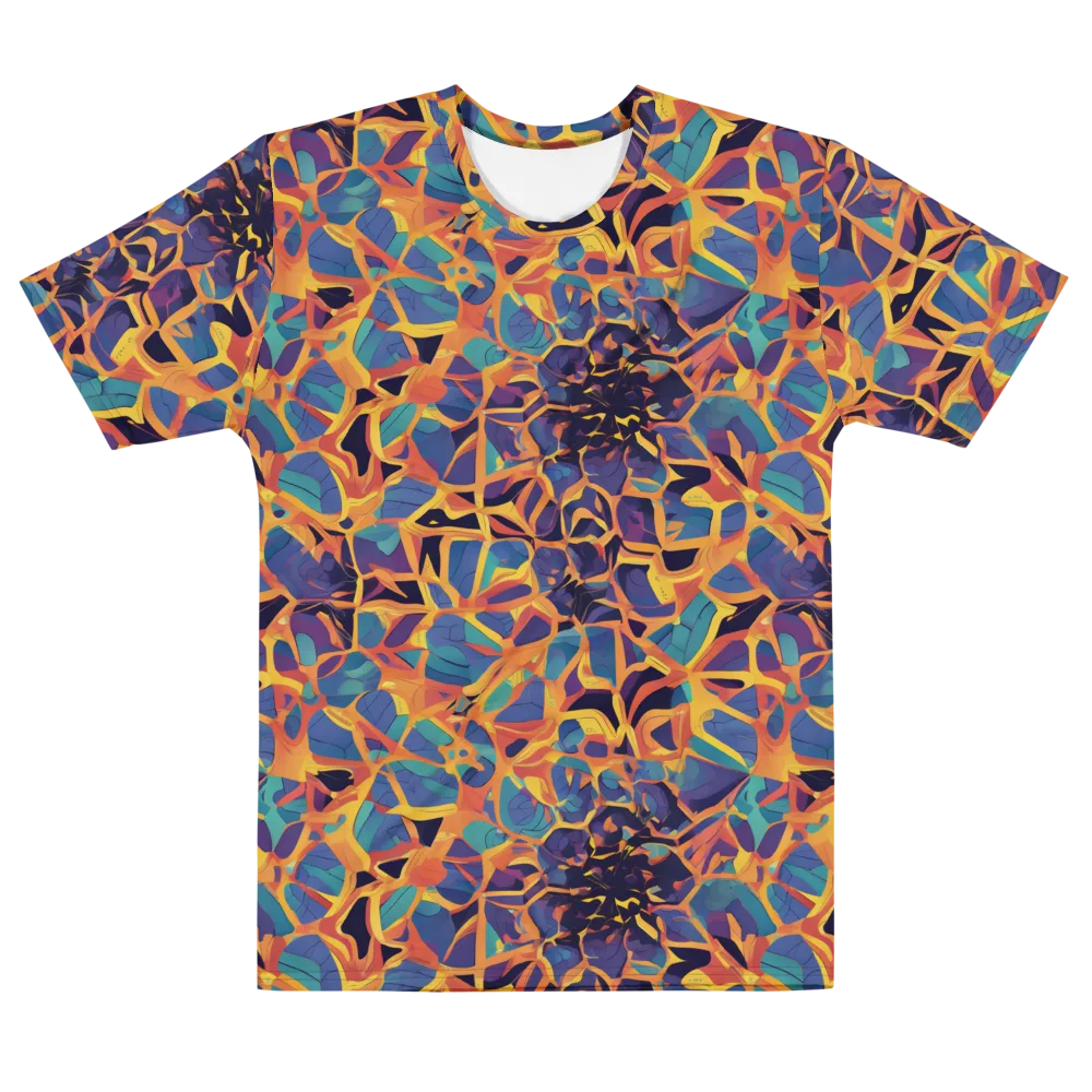 Saffron Circuit on Men's Cotton Crew Neck T-Shirt — Front