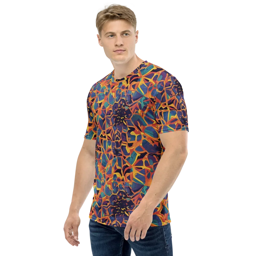 Saffron Circuit on Men's Crew Neck T-Shirt — Left