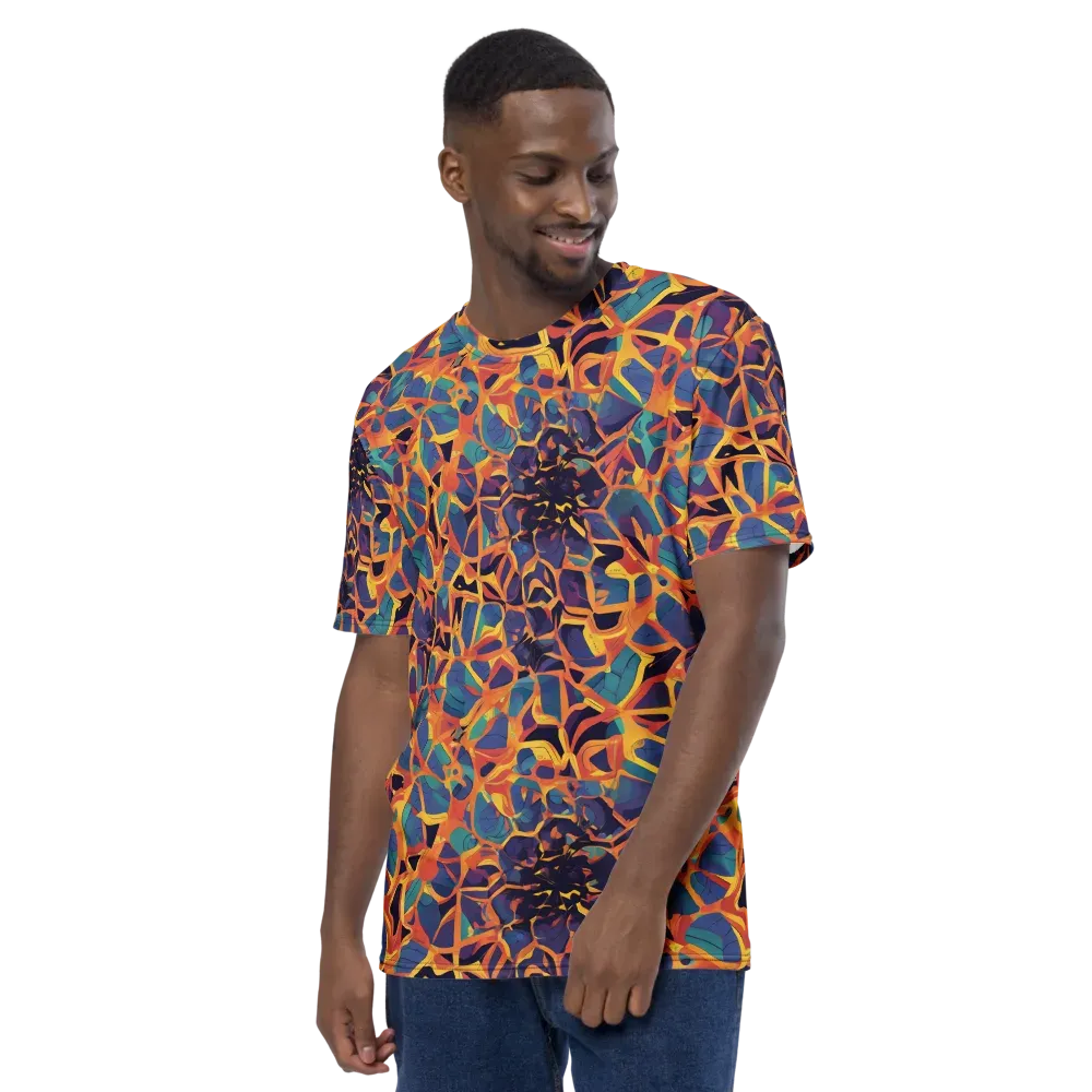 Saffron Circuit on Men's Crew Neck T-Shirt — Left