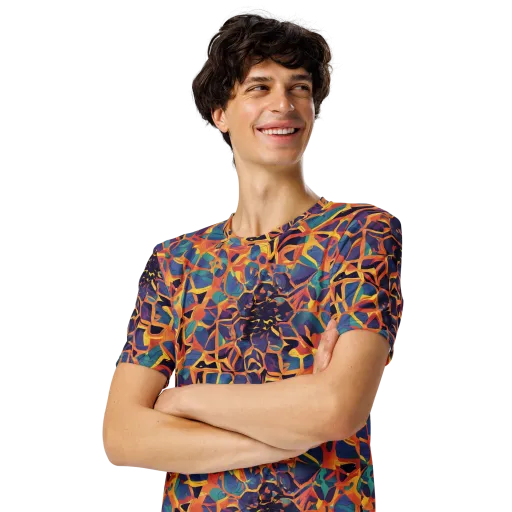 Saffron Circuit on a Men's Crew Neck T-Shirt