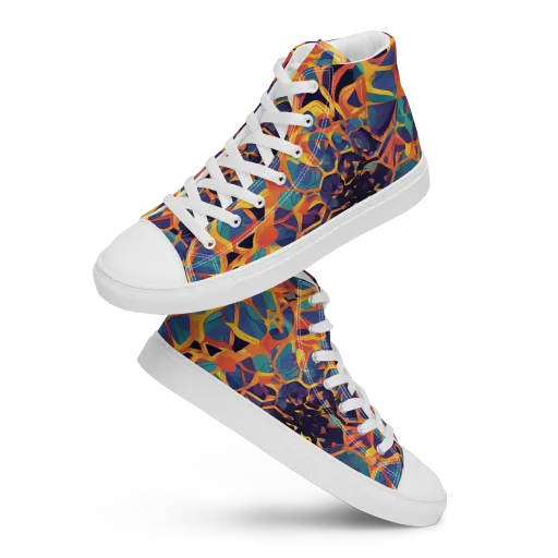 Saffron Circuit on a Men's High Top Canvas Shoes