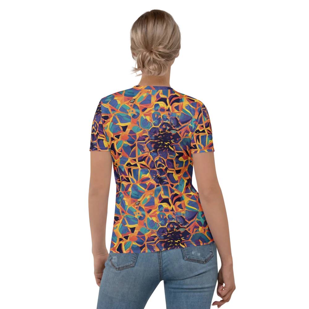 Saffron Circuit on Women's Crew Neck T-Shirt — Back