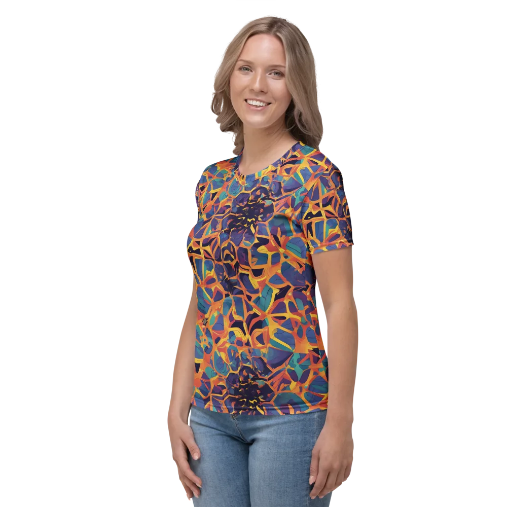 Saffron Circuit on Women's Crew Neck T-Shirt — Left
