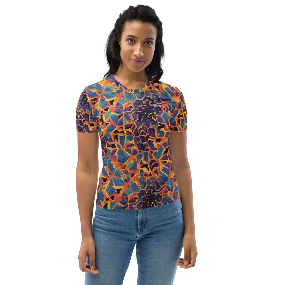 Saffron Circuit on Women's Crew Neck T-Shirt — Front