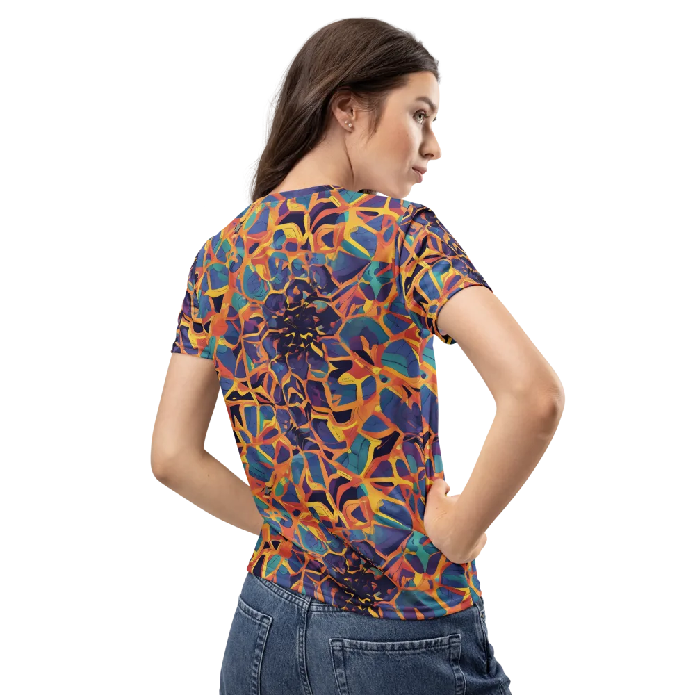 Saffron Circuit on Women's Crew Neck T-Shirt — Back