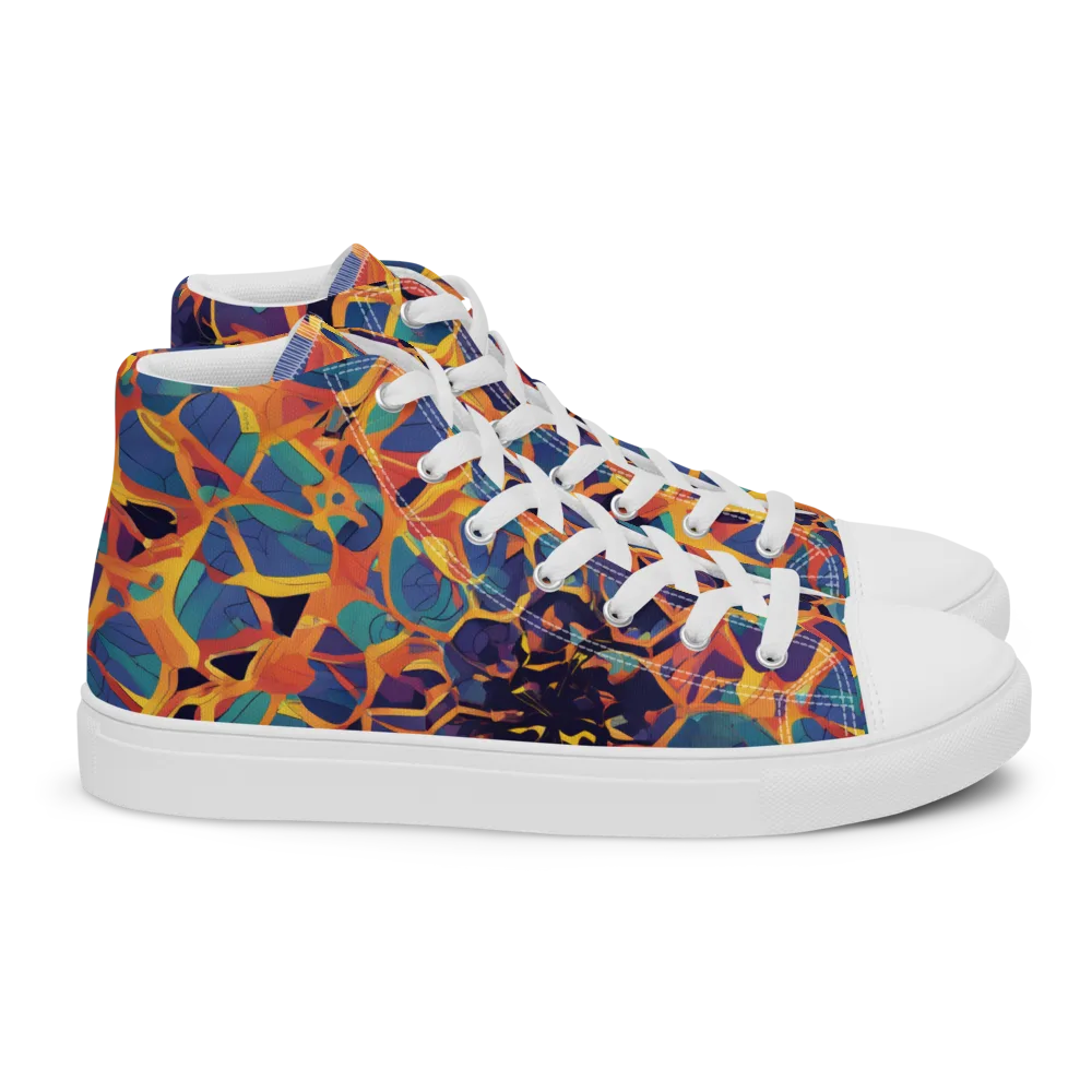 Saffron Circuit on Women's High Top Canvas Shoes — Right