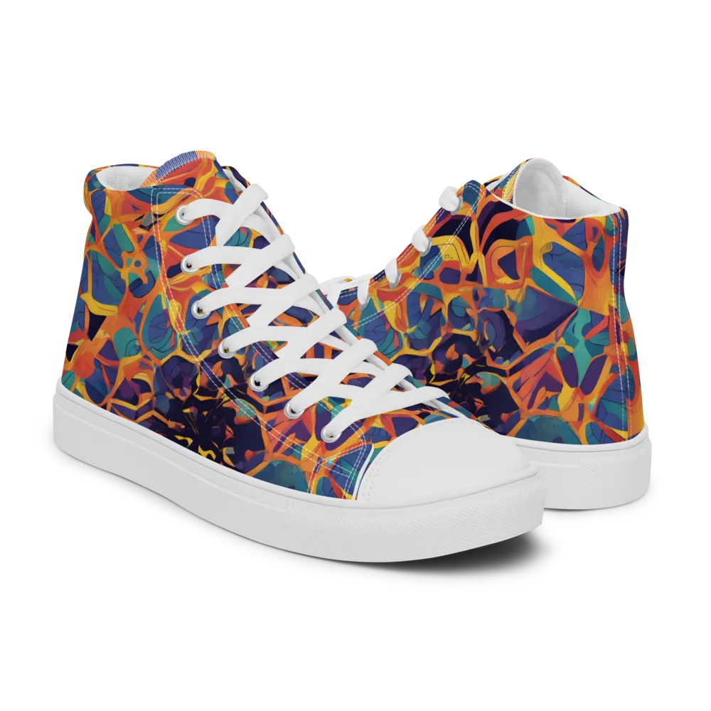 Saffron Circuit on Women's High Top Canvas Shoes — Right