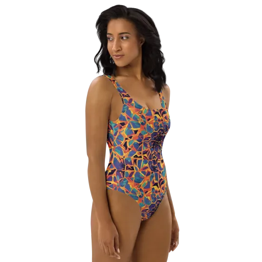 Saffron Circuit on a One-Piece Swimsuit