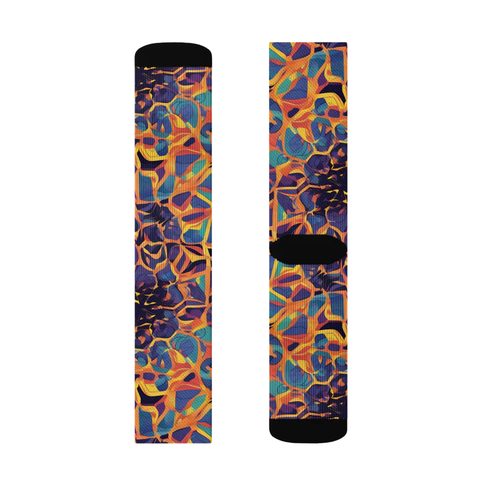 Saffron Circuit on Socks — Left Sock