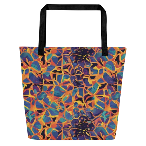 Saffron Circuit on a Large Tote Bag W/ Pocket