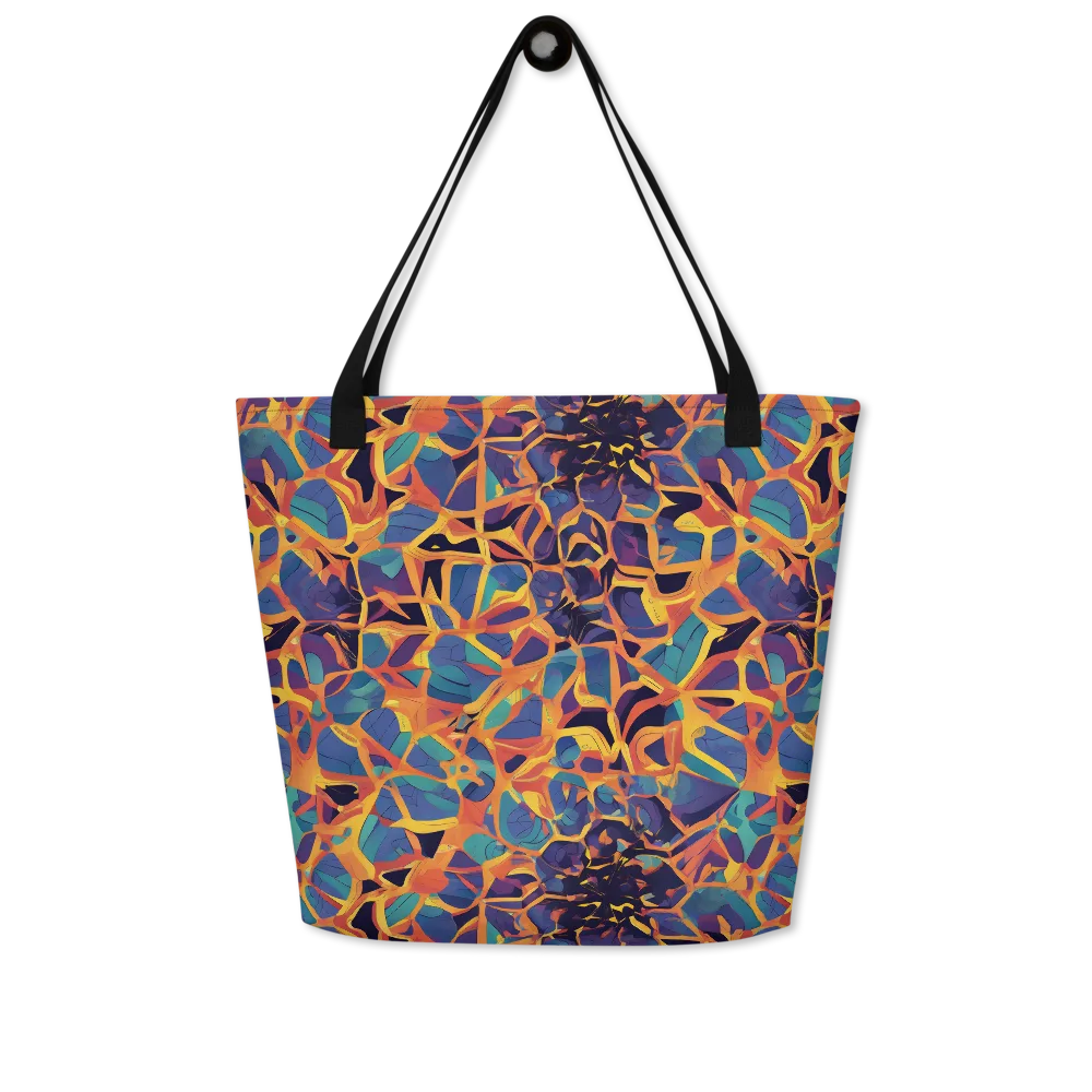 Saffron Circuit on Large Tote Bag W/ Pocket — Front