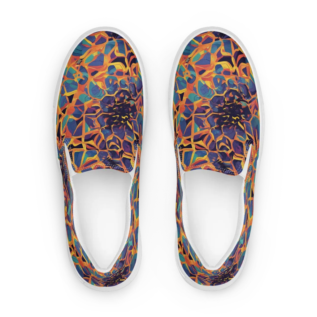 Saffron Circuit on Women's Slip-On Canvas Shoes — Front