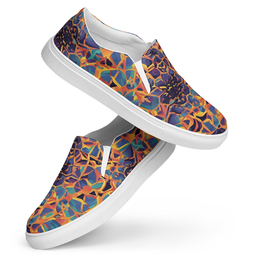 Saffron Circuit on Women's Slip-On Canvas Shoes — Front