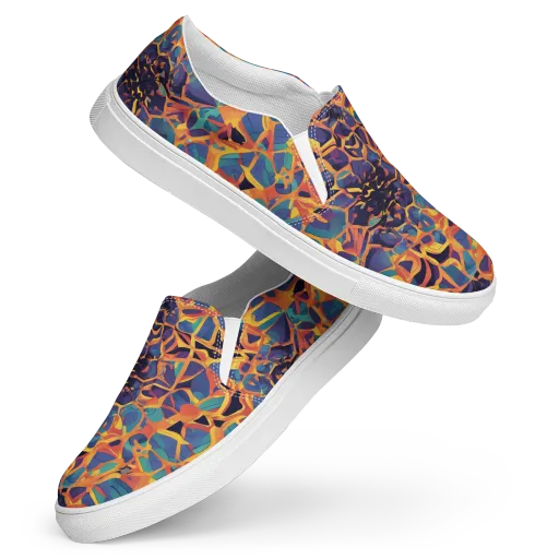Saffron Circuit on a Women's Slip-On Canvas Shoes
