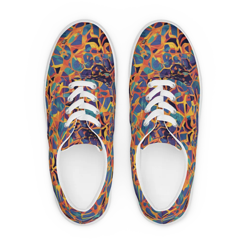 Saffron Circuit on Men's Lace-Up Canvas Shoes — Front