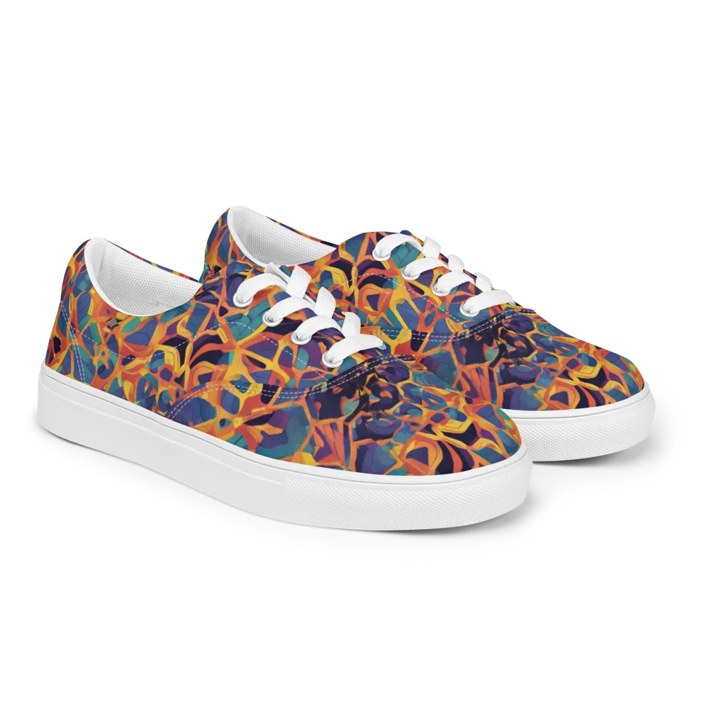 Saffron Circuit on Men's Lace-Up Canvas Shoes — Right Front
