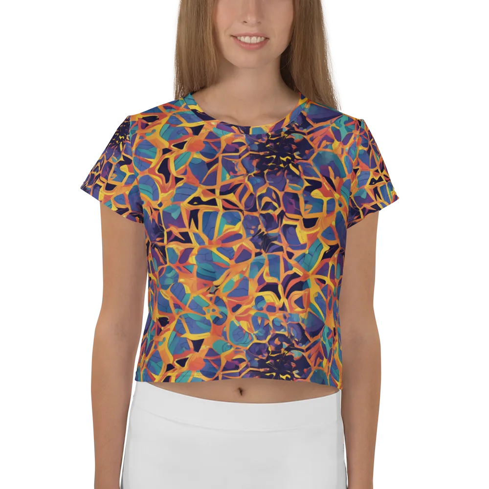 Saffron Circuit on Crop Tee — Front