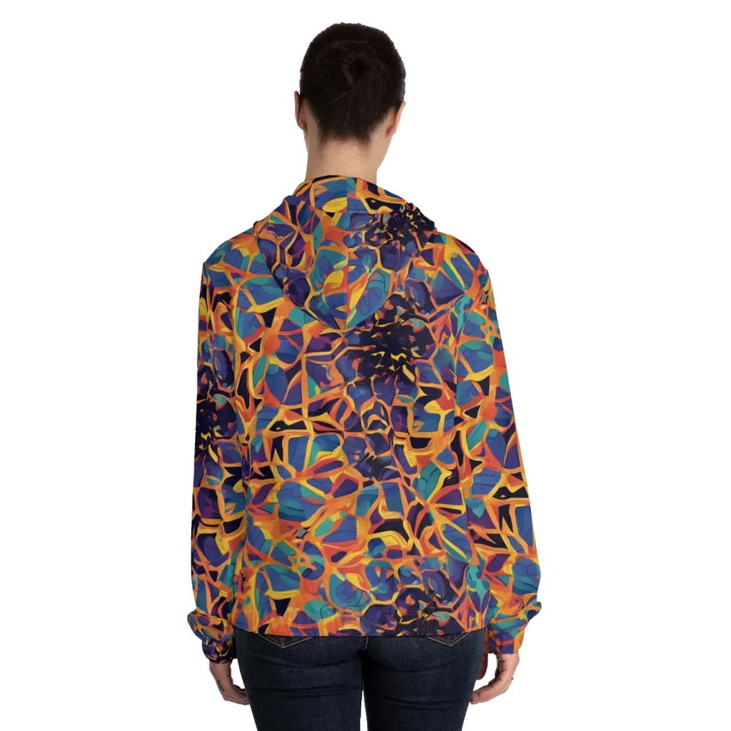 Saffron Circuit on Women's Full-Zip Hoodie — Back On Person