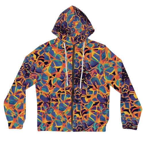 Saffron Circuit on a Women's Full-Zip Hoodie