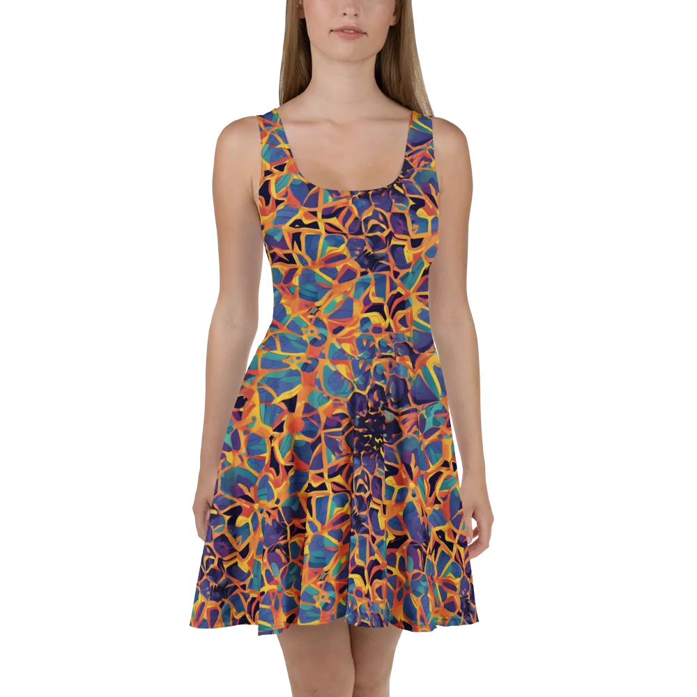 Saffron Circuit on Skater Dress — Front