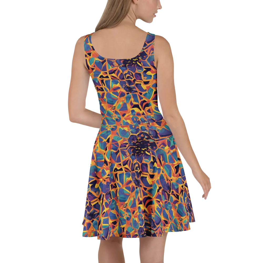 Saffron Circuit on Skater Dress — Back