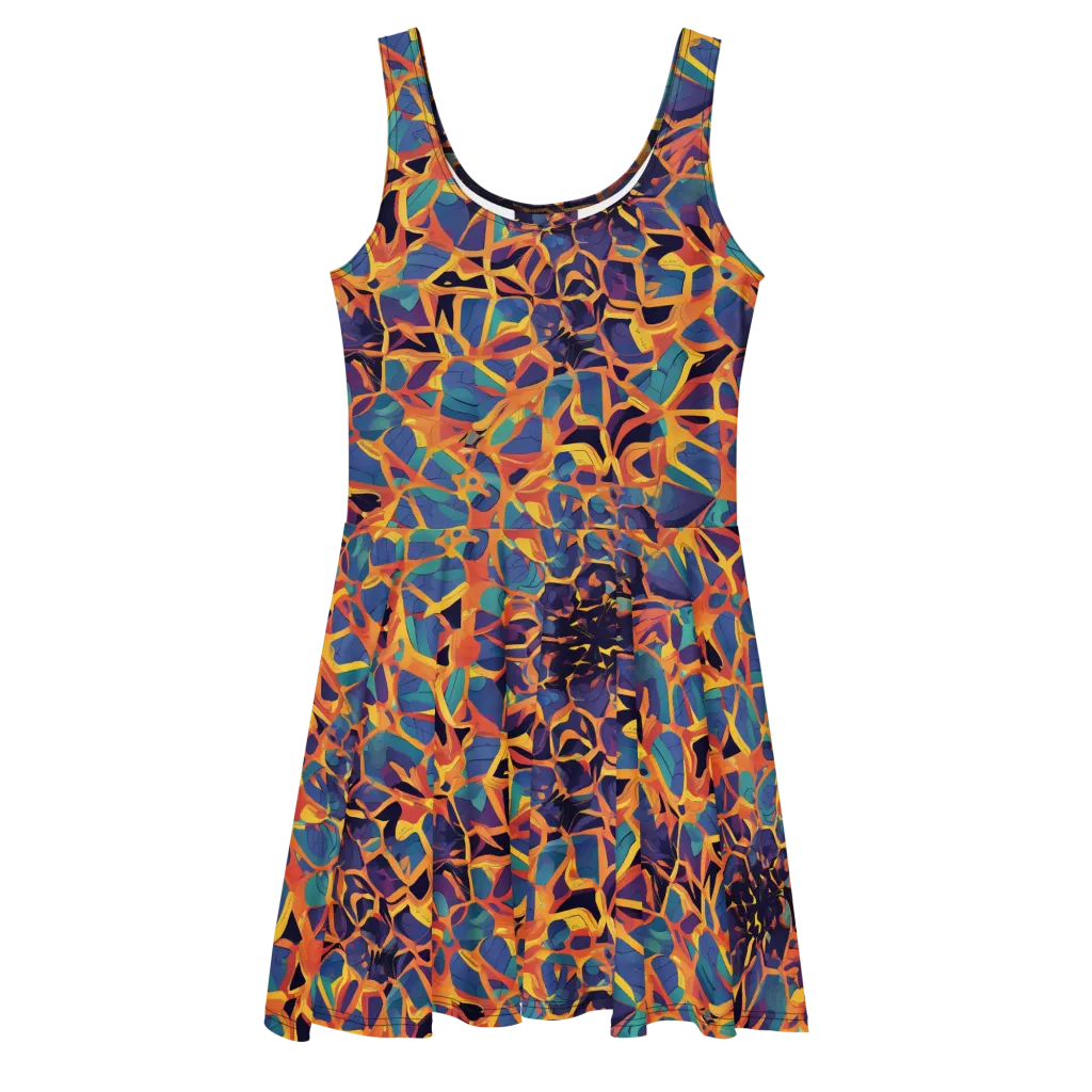 Saffron Circuit on Skater Dress — Front