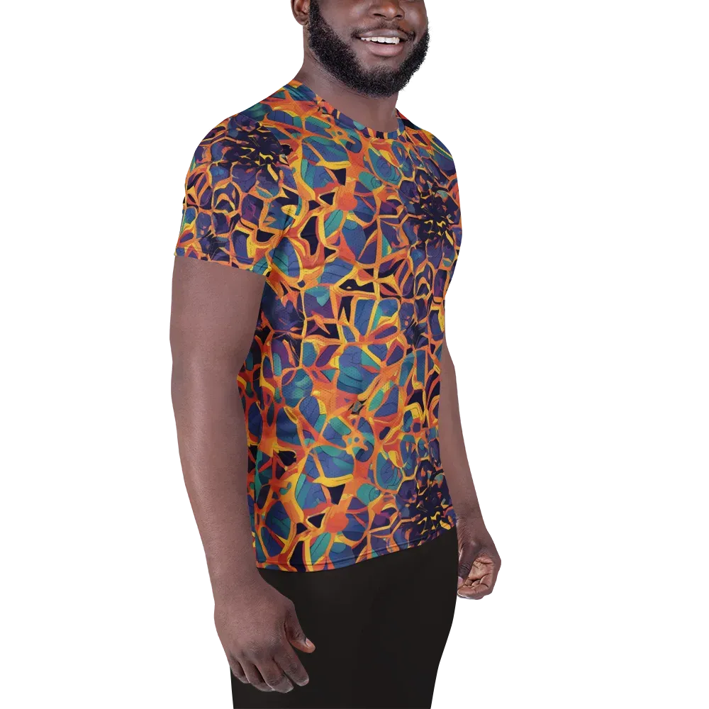 Saffron Circuit on Men's Athletic T-Shirt — Right